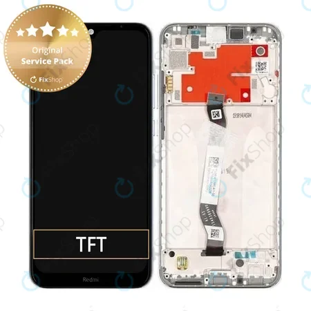 Xiaomi Redmi Note 8T - Écran LCD + Ecran Tactile + Cadre (Blanc Clair de Lune) - 5600020C3X00 Genuine Service Pack