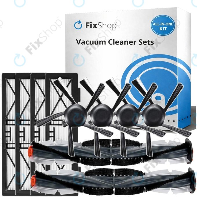 Kit de pièces de rechange pour Neato Botvac D3, D4, D5, D6, D7 (2x Brosse principale, 4x Filtre, 4x Brosse latérale)