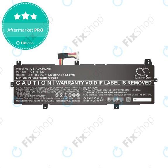 Batterie pour Asus BX430, Expertbook B5440fa, P5240ua-1a, 4200mAh, Li-Pol, 11.55V, C31N1620, HQ