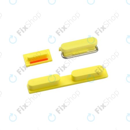 Apple iPhone 5C - Ensemble de boutons latéraux - Alimentation + Volume + Muet (Jaune)