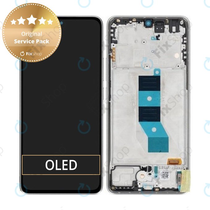 Xiaomi Poco M7 Pro 5G - Écran LCD + Écran tactile + Cadre (Silver) - 5600070O17P00 Genuine Service Pack