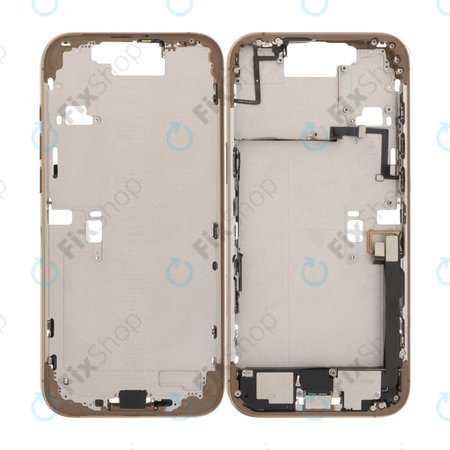 Apple iPhone 16 Pro Max - Cadre central + Boutons d’Alimentation, de Volume et d’Appareil Photo (Desert Titanium)