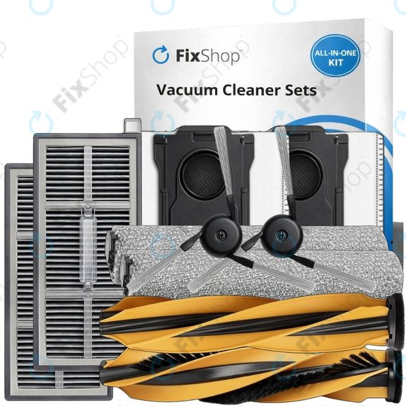 Kit de pièces de rechange pour Mova Z60 Ultra Roller (1 paire de brosses principales, 2x Filtre, 2x Brosse latérale, 2x Chiffon de vadrouille, 2x Sac à poussière)