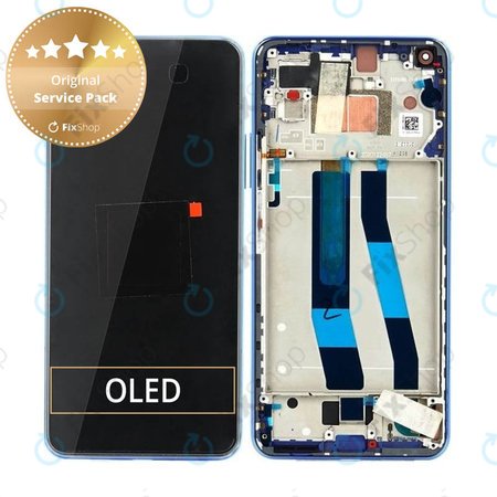 Xiaomi Mi 11 Lite 4G - Écran LCD + Écran Tactile + Cadre (Bleu Bubblegum) - 5600040K9A00, 56000C0K9A00 Genuine Service Pack