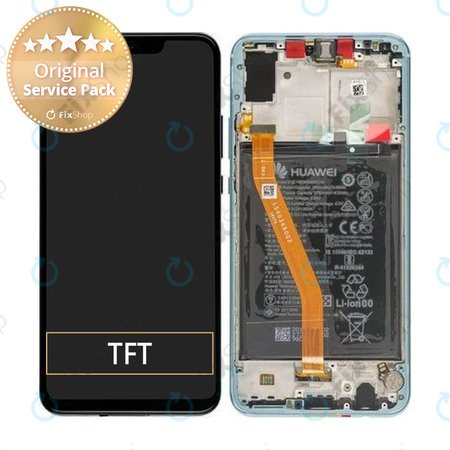 Huawei Nova 3 - Écran LCD + Ecran Tactile + Cadre + Batterie (Bleu Airy) - 02352BQN, 02352DTJ