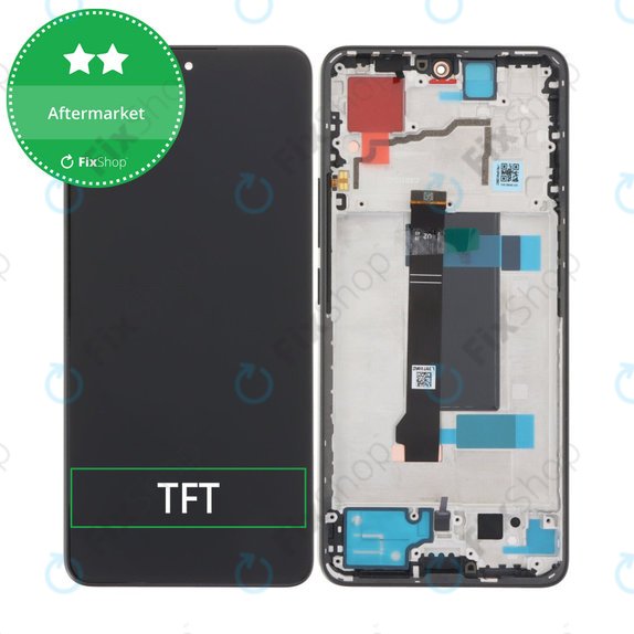 Xiaomi Redmi Note 13 Pro 5G 2312DRA50C - Écran LCD + Ecran Tactile + Cadre (Midnight Black) TFT