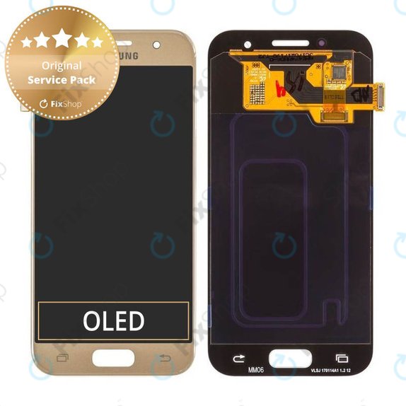 Samsung Galaxy A3 A320F (2017) - Écran LCD + Écran Tactile (Gold Sand) - GH97-19732B, GH97-19753B Genuine Service Pack