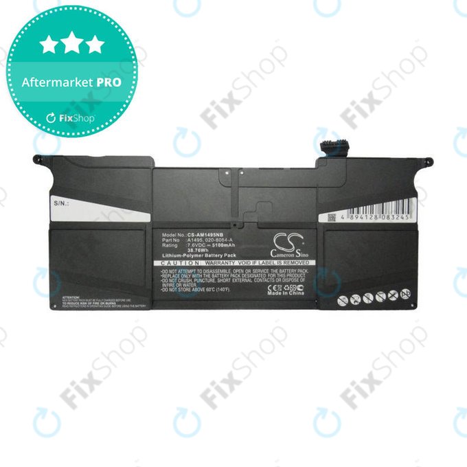 Apple MacBook Air 11" A1465 (Mid 2013 - Early 2015) - Batterie A1495 5100mAh HQ