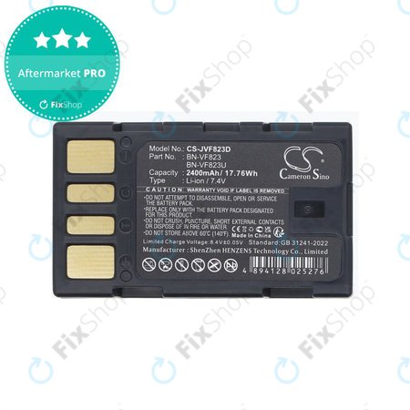 Batterie pour JVC EX-Z2000, GR-D720, D740, D750, D770, 2400mAh, Li-Ion, 7.4V, BN-VF823, HQ