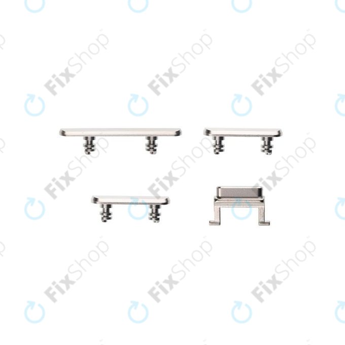 Apple iPhone X - Ensemble de boutons latéraux - Alimentation + Volume + Muet (Argent)