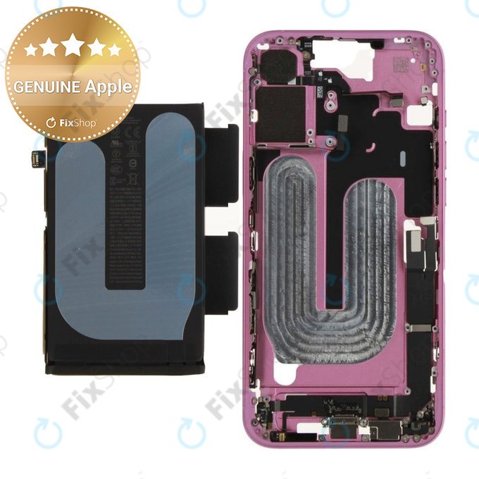 Cadre central avec batterie pour iPhone 16 Plus | Pink | ZD076-00686 | Genuine Apple