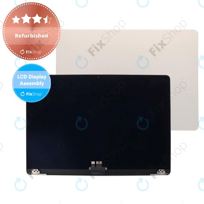 Apple MacBook Air 15" M2 A2941 (2023), M3 A3114 (2024) - Écran LCD + Vitre avant + Coque (Starlight) Refurbished