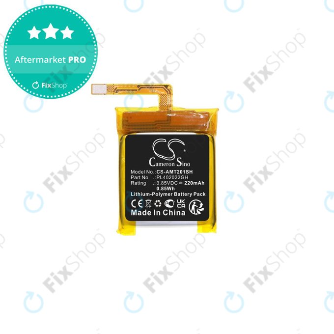 Batterie pour Amazfit GTS 2 Mini, 220mAh, Li-Pol, 3.85V, PL402022GH, HQ