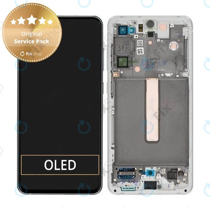 Samsung Galaxy S21 FE G990B - Écran LCD + Ecran Tactile + Cadre (Blanc) - GH82-26414B, GH82-26420B, GH82-26590B Genuine Service Pack