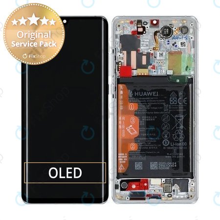 Huawei P30 Pro, P30 Pro 2020 - Écran LCD + Écran tactile + Cadre + Batterie (Silver Frost) - 02353SBC