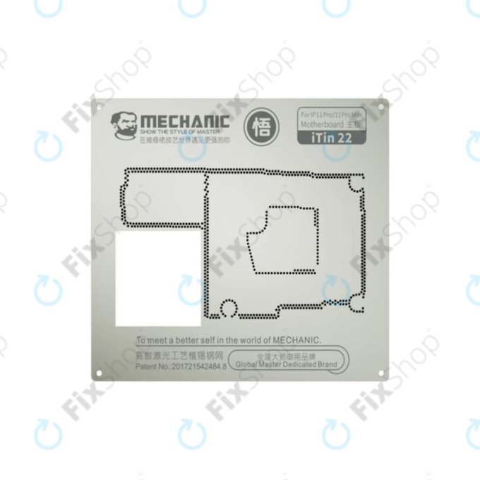 Mechanic iTin 22 - Gabarit en Acier pour Carte Mère iPhone 11 Pro, 11 Pro Max