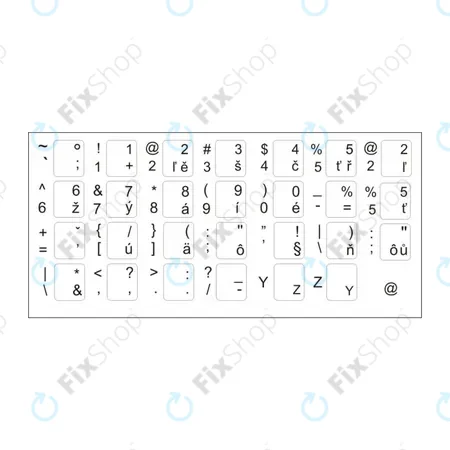 Autocollants CZ / SK (pour KBD noir) Genuine Service Pack