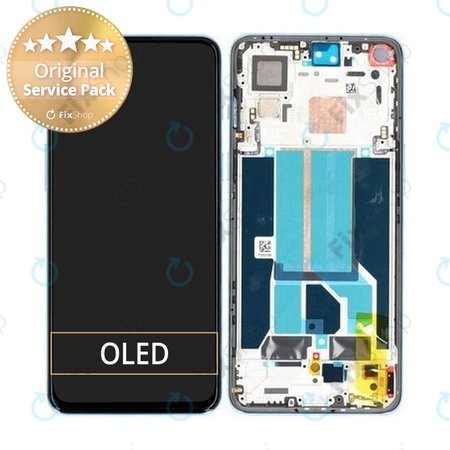 OnePlus Nord 2 5G - Écran LCD + Écran tactile + Cadre (Blue Haze) - 2011100359 Genuine Service Pack