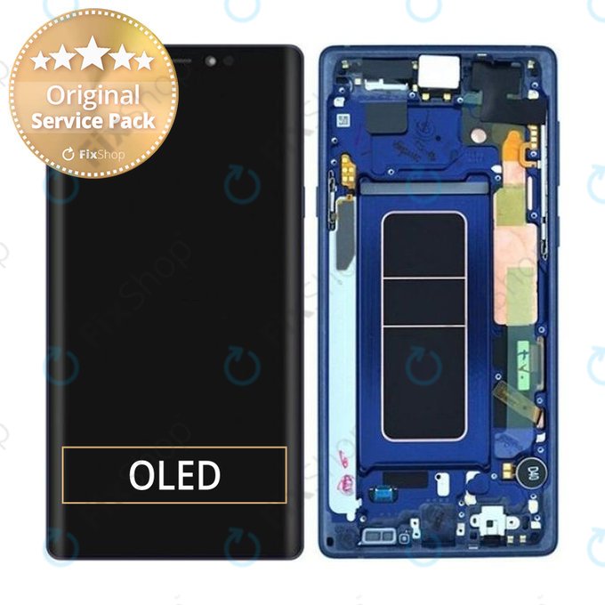Samsung Galaxy Note 9 N960U - Écran LCD + Ecran Tactile + Cadre (Bleu Océan) - GH97-22269B, GH97-23737B, GH97-22270B Genuine Service Pack