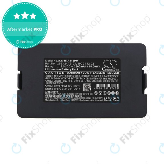 Batterie pour Flymo Easilife 800, Gardena Sileno Life 1250, Husqvarna Automower 520, 2500mAh, Li-Ion, 18V, 593 24 72-01, HQ