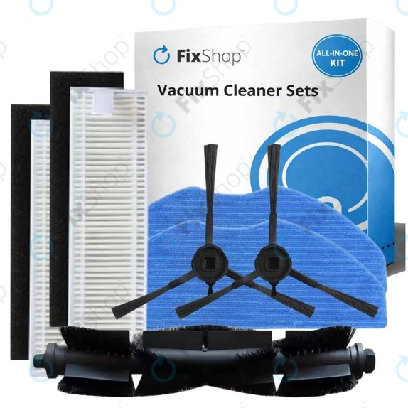 Kit de pièces de rechange pour Rowenta X-Plorer S75s (1x Brosse principale, 2x Filtres, 2x Brosses latérales, 2x Lingettes de lavage)