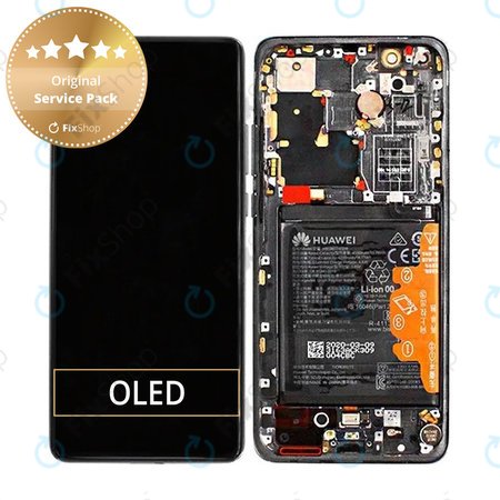 Huawei P40 Pro Plus - Écran LCD + Écran tactile + Cadre + Batterie + Capteur d'empreintes digitales (Céramique Noir) - 02353RVJ