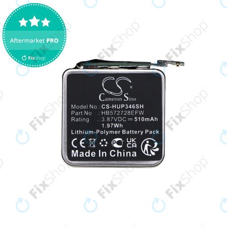Batterie pour Huawei Watch GT3 Pro 46mm, 510mAh, Li-Pol, 3.87V, HB572728EFW, HQ