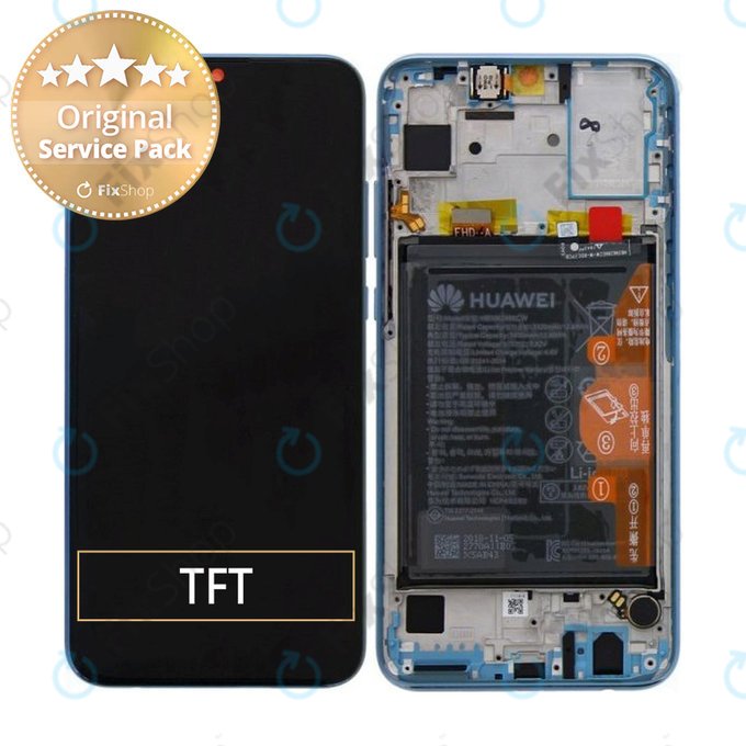 Huawei Honor 10 Lite - Écran LCD + Ecran Tactile + Cadre + Batterie (Bleu Ciel) - 02352HGU Genuine Service Pack