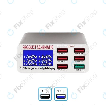 Product Schematic 896 - Station de chargement USB USB 3.0