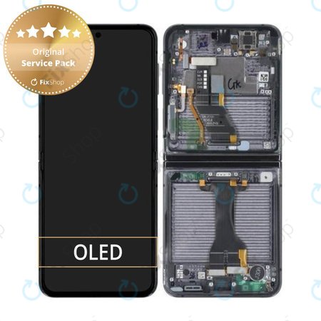 Samsung Galaxy Z Flip 5 F731B - Écran LCD + Ecran Tactile + Cadre (Graphite) - GH82-31827A Genuine Service Pack