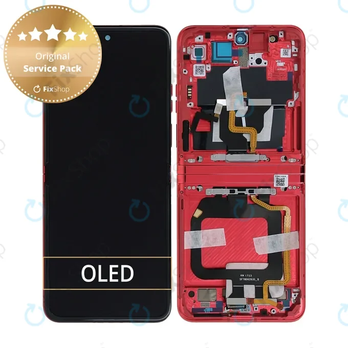 Motorola Razr 40 Ultra - Écran LCD + Ecran Tactile + Cadre (Viva Magenta) - 5D68C22598 Genuine Service Pack