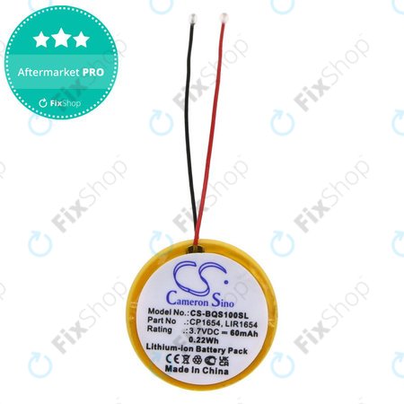 Batterie pour Bose Soundsport Pulse, Wireless, 60mAh, Li-Ion, 3.7V, CP1654, HQ