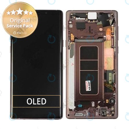 Samsung Galaxy Note 9 N960U - Écran LCD + Ecran Tactile + Cadre (Cuivre Métallisé) - GH97-22269D, GH97-23737D, GH97-22270D Genuine Service Pack