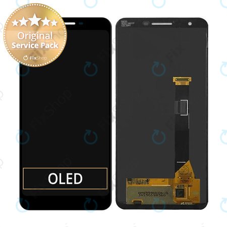 Google Pixel 3a - Écran LCD + Écran tactile (Juste noir) - 20GS4BW0001 Genuine Service Pack