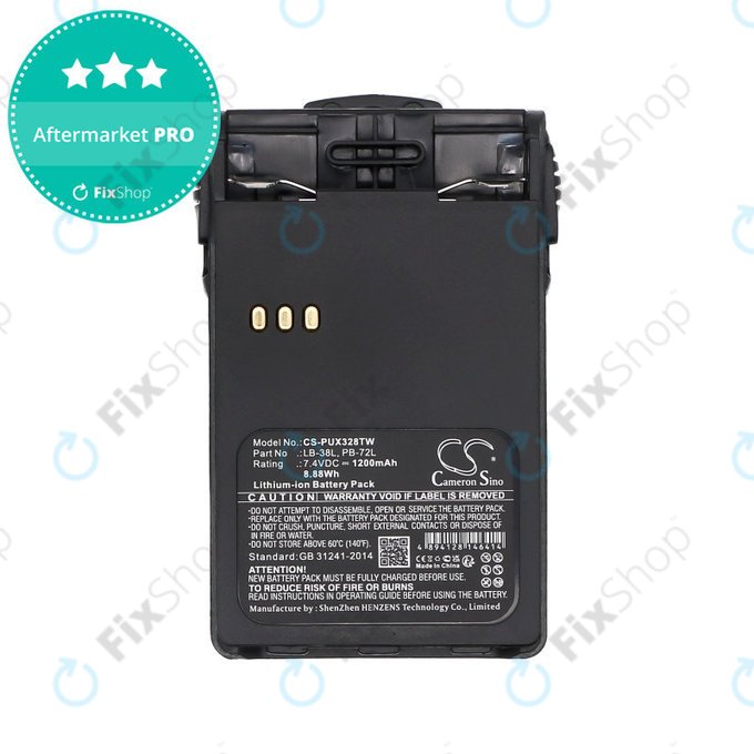 Batterie pour ADI AT-46, Baojie BJUV22, Huntec HT-3688, 1200mAh, Li-Ion, 7.4V, LB-38L, HQ