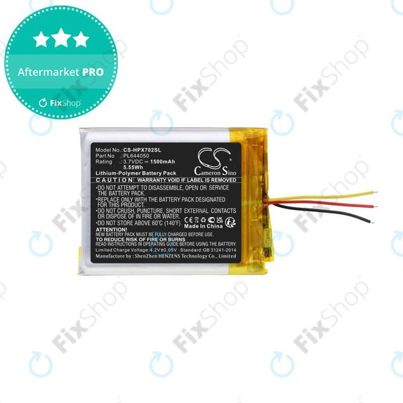 Batterie pour HyperX Cloud Flight, Cloud Alpha, 1500mAh, Li-Pol, 3.7V, PL644050, HQ