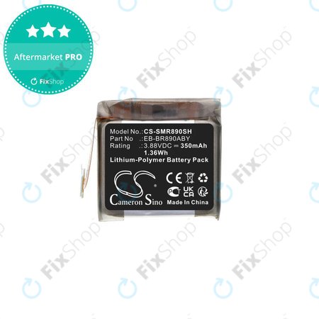 Batterie pour Samsung Galaxy Watch4 Classic 46 mm, 350mAh, Li-Pol, 3.88V, EB-BR890ABY, HQ