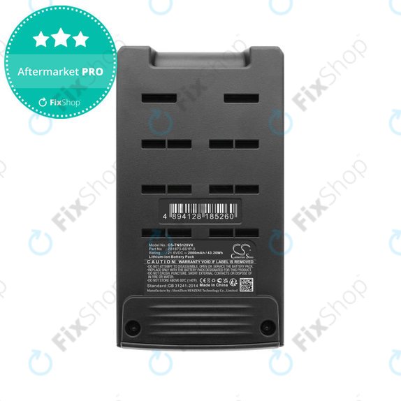 Batterie pour Tineco P1, Pure One S12, 2000mAh, Li-Ion, 21.6V, ZB1873-6S1P-0, HQ