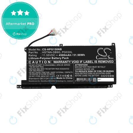 Batterie pour HP Pavilion Gaming 15,16, Spectre X360 15, 4500mAh, Li-Pol, 11.55V, 3ICP6/60/72, HQ