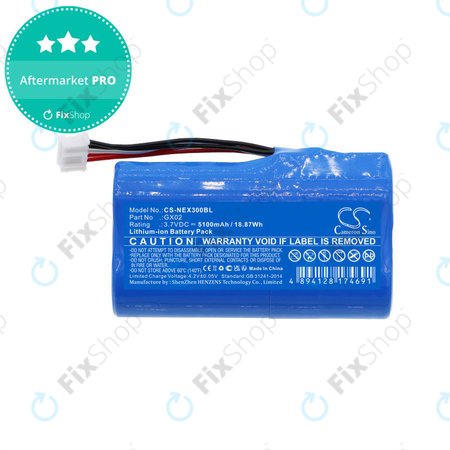 Batterie pour NEXGO N3, N5, 5100mAh, Li-Ion, 3.7V, GX02, HQ