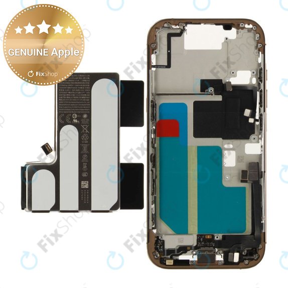 Cadre central avec batterie pour iPhone 16 Pro | Desert Titanium | ZD076-00691 | Genuine Apple