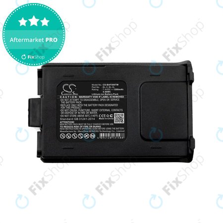 Batterie pour Baofeng UV-5R, Baofeng BF-F8, 1200mAh, Li-Ion, 7.4V, BL-5, HQ
