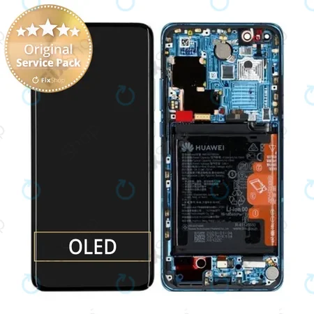 Huawei P40 Pro - Écran LCD + Écran tactile + Cadre + Batterie (Bleu Deep Sea) - 02353PJJ