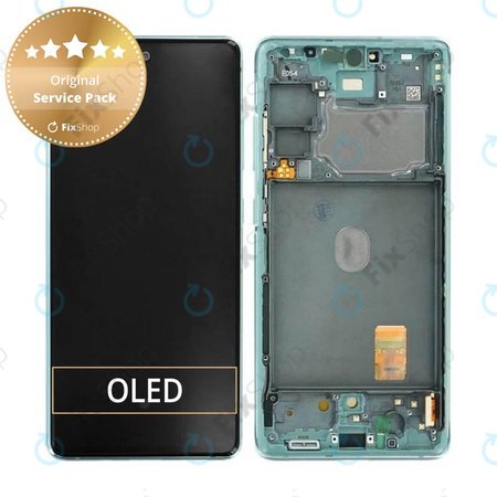 Samsung Galaxy S20 FE G780F - Écran LCD + Tactile + Cadre (Cloud Mint) - GH82-24220D, GH82-31328D, GH82-31329D, GH82-24219D, GH82-24214D, GH82-24215D Genuine Service Pack