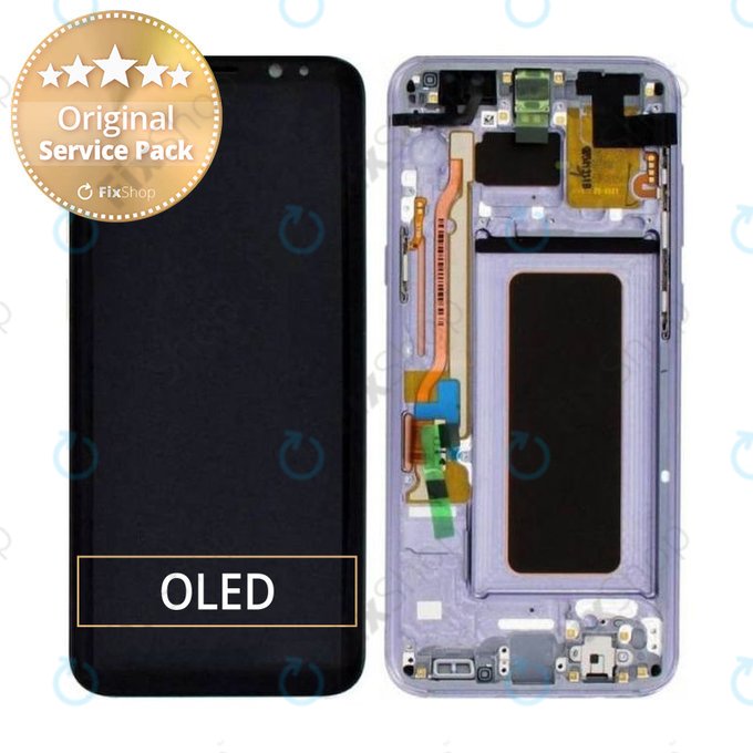 Samsung Galaxy S8 Plus G955F - Ecran LCD + Ecran Tactile + Cadre (Gris Orchidée) - GH97-20470C, GH97-20564C, GH97-20565C Genuine Service Pack