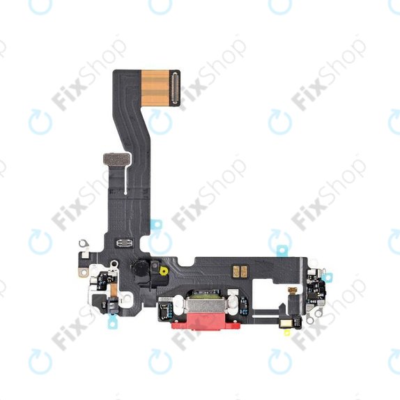 Apple iPhone 12, 12 Pro - Connecteur de charge + Câble flexible (Rouge)