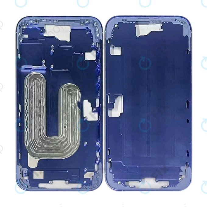 Apple iPhone 16 Plus - Cadre central + Boutons d’alimentation + Volume (Ultramarine)