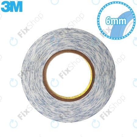 3M - Ruban Adhésif Double Face - 6mm x 50m (Transparent)