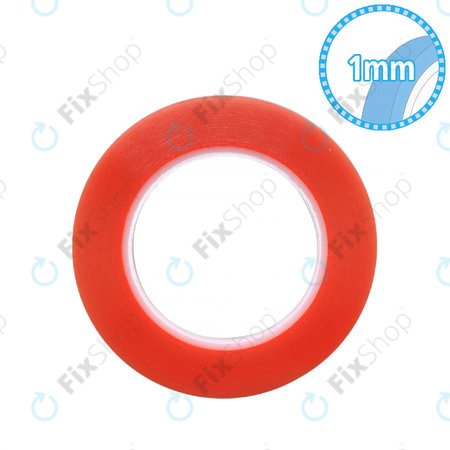 Magic RED Tape - Ruban Adhésif Double Face - 1mm x 25m (Transparent)