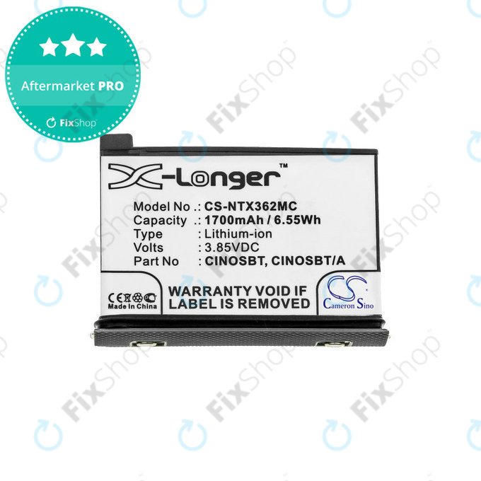 Batterie pour Insta360 One X2, 1700mAh, Li-Ion, 3.85V, CINOSBT, HQ
